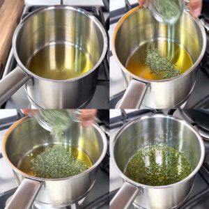 Fry the mint