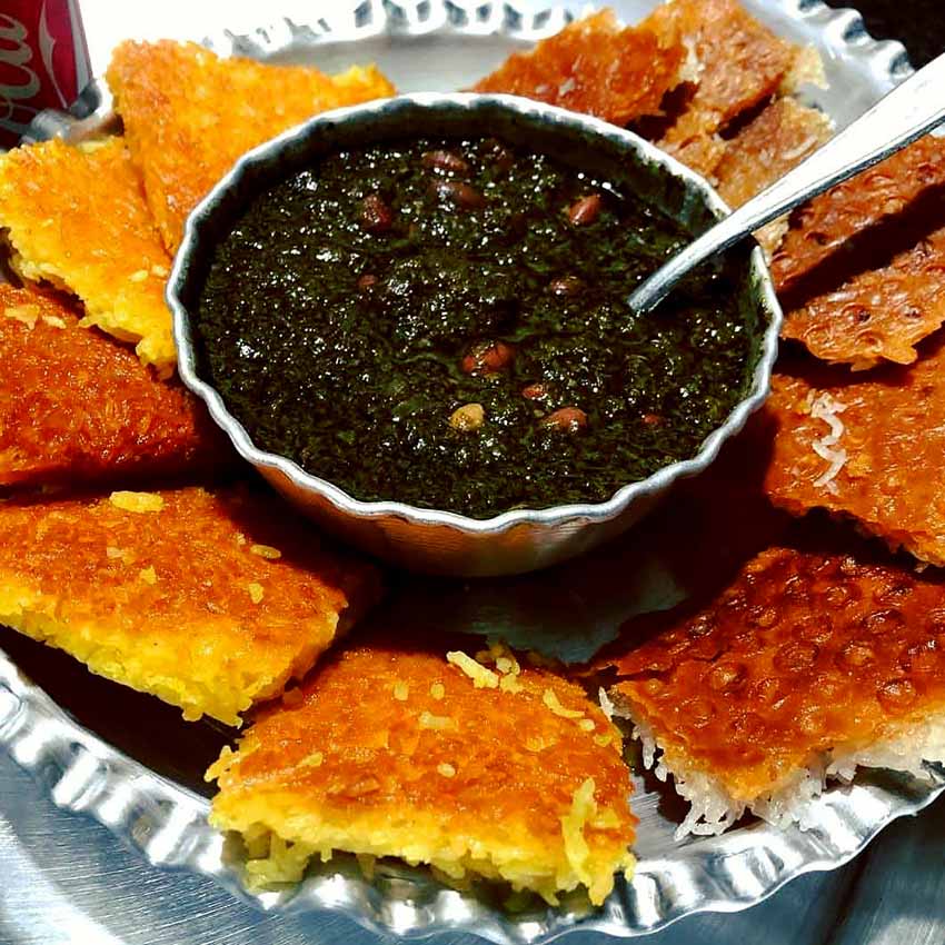 tahdig ghormeh sabzi
