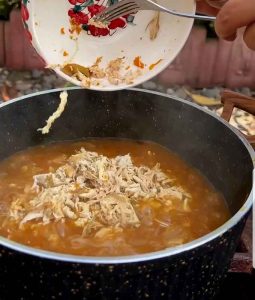 chopped chicken for soup