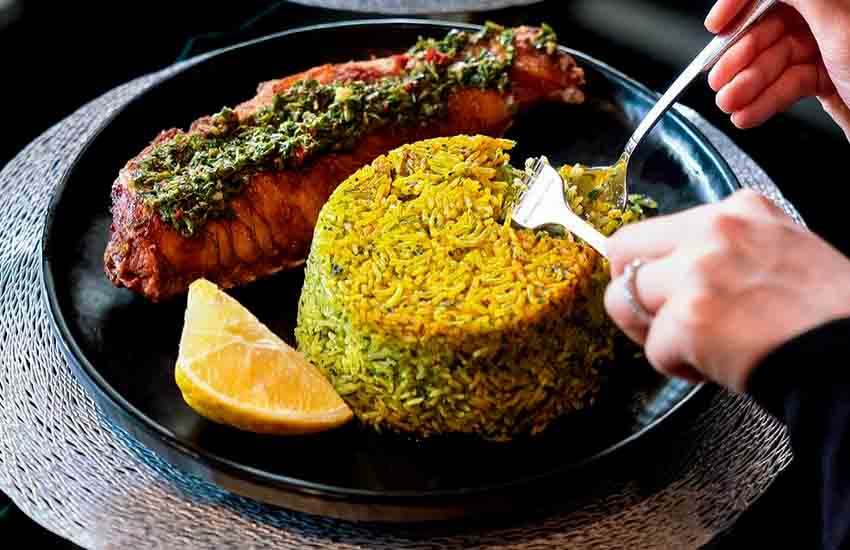 how to cook sabzi polo ba mahi