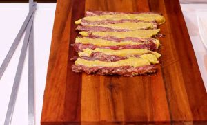 separate the onion slices from the meat