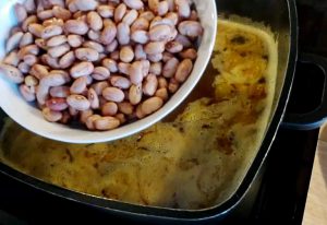 Cooking the beans