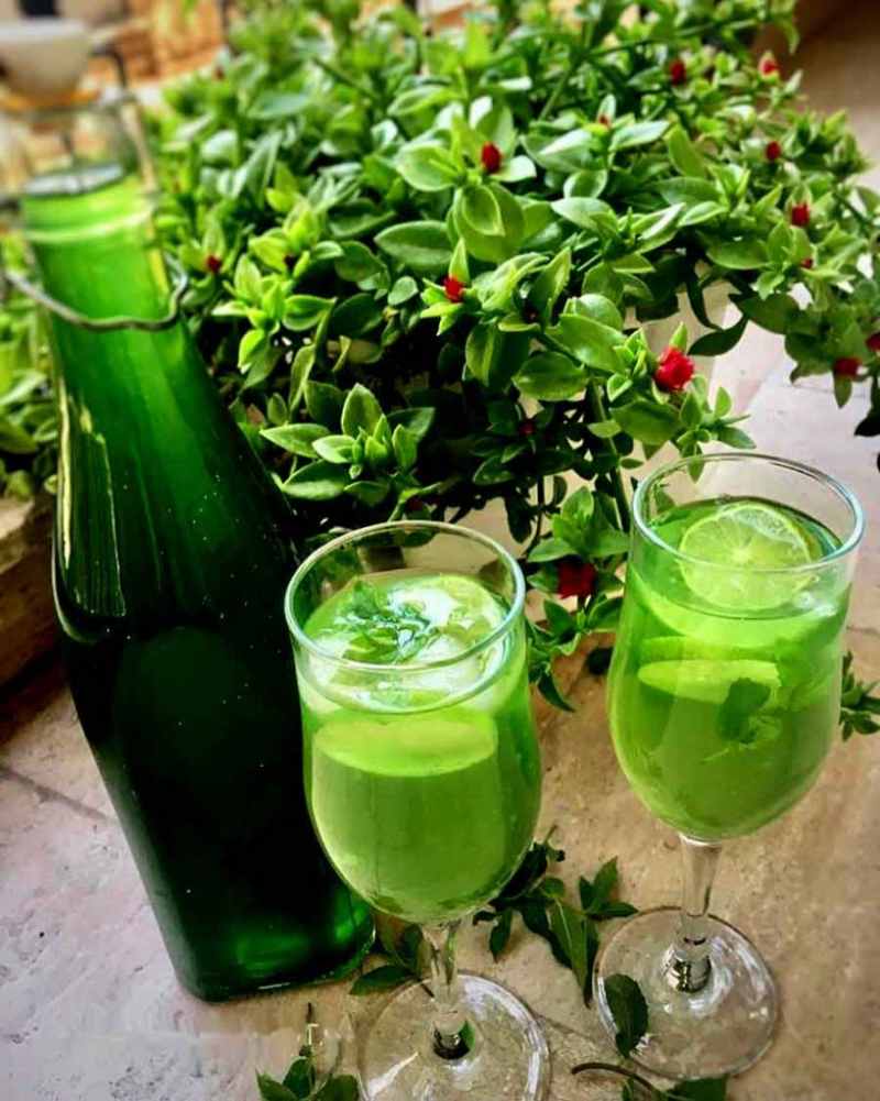 Sharbate nana with dry mint