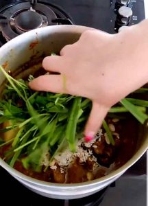 add vegetables to pot