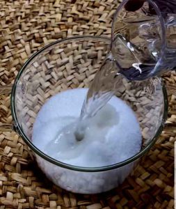 mix sugar and water