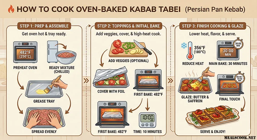 How to prepare Kabab Tabei in the oven