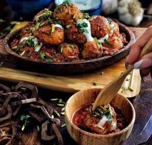 koofteh ghelgheli with vegetables