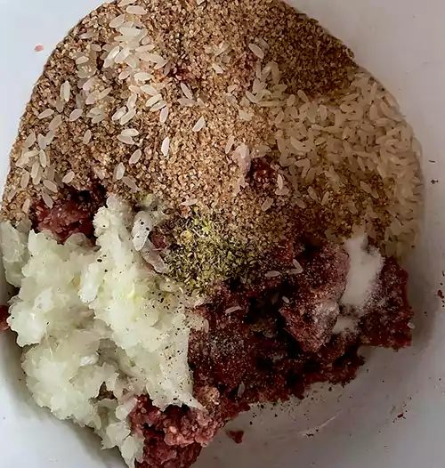 mix ingredient koofteh ghelgheli