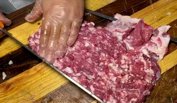 skewer minced meat