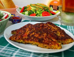 Roasted kookoo bademjan