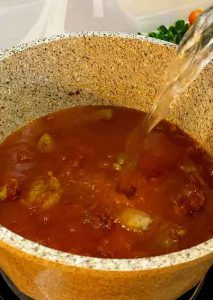 adding water to khoresht khalal