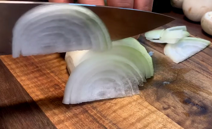 chop the onions