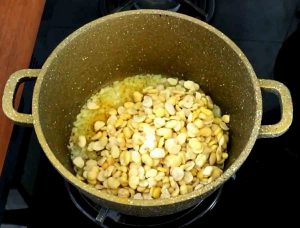fry onion with pilaf
