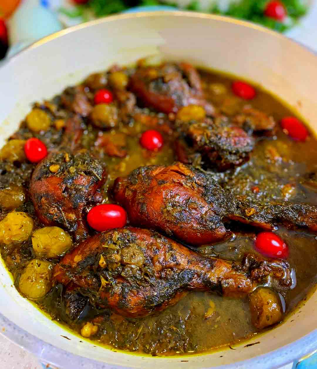 Morgh Torsh or Persian chicken Torsh