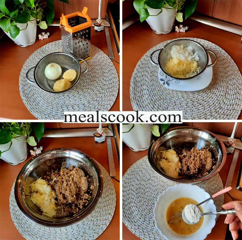 step 1 & 2 kookoo bademjan