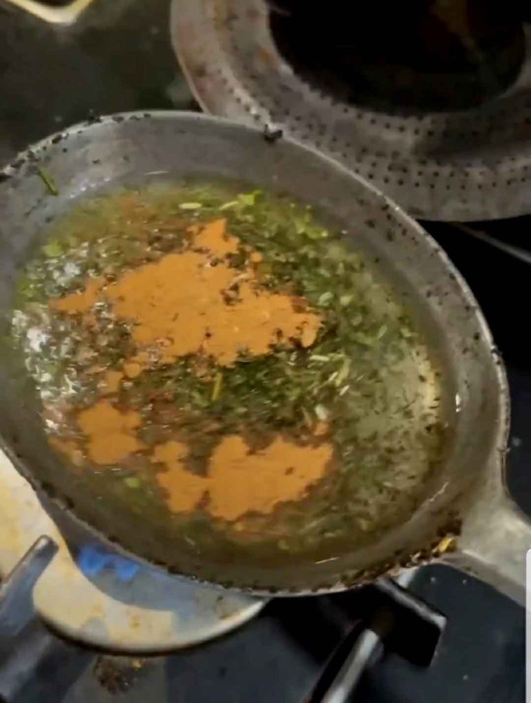 Put each special beryani spoon