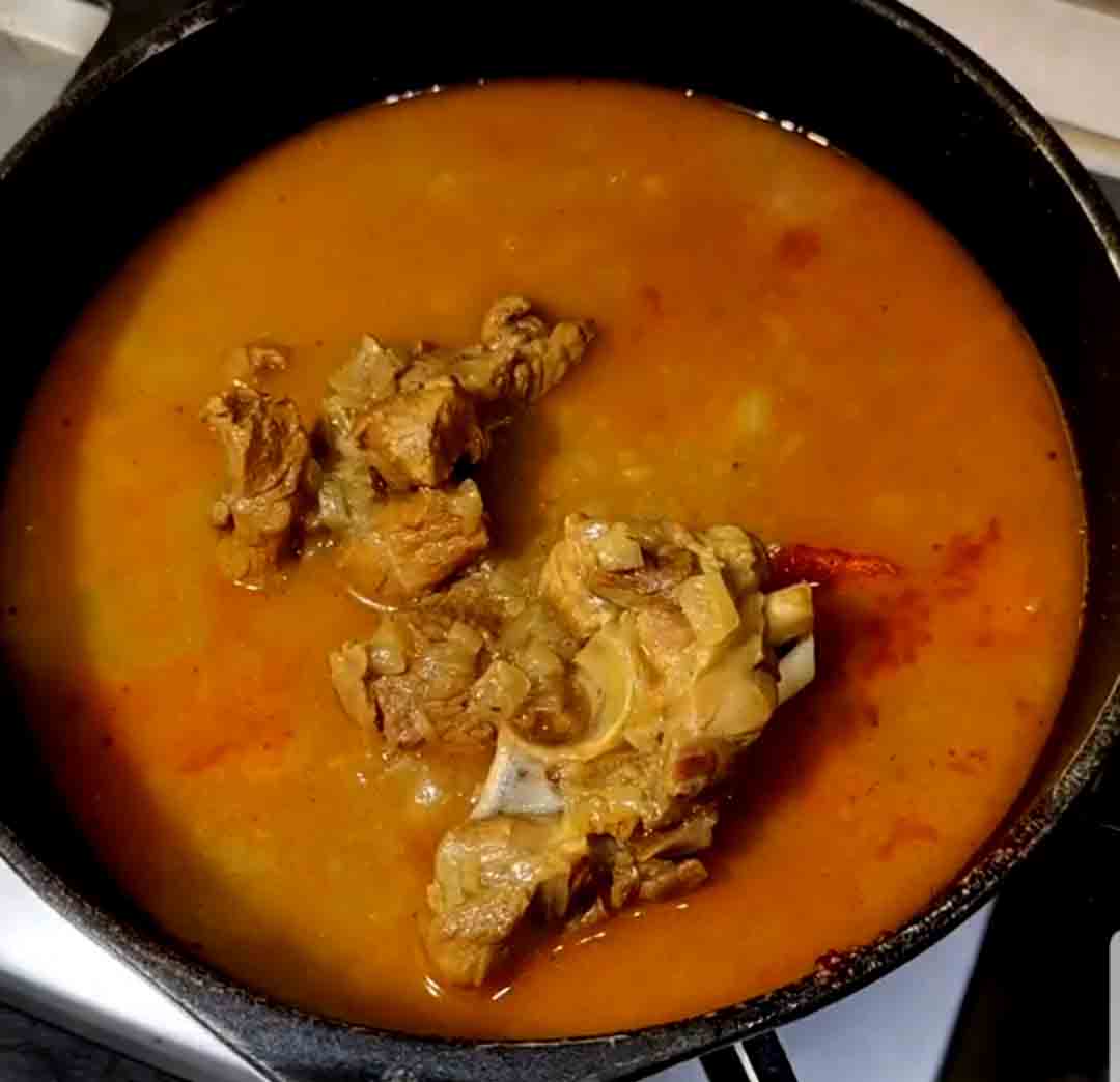 add the fried pumpkins in butter to the meat mixture
