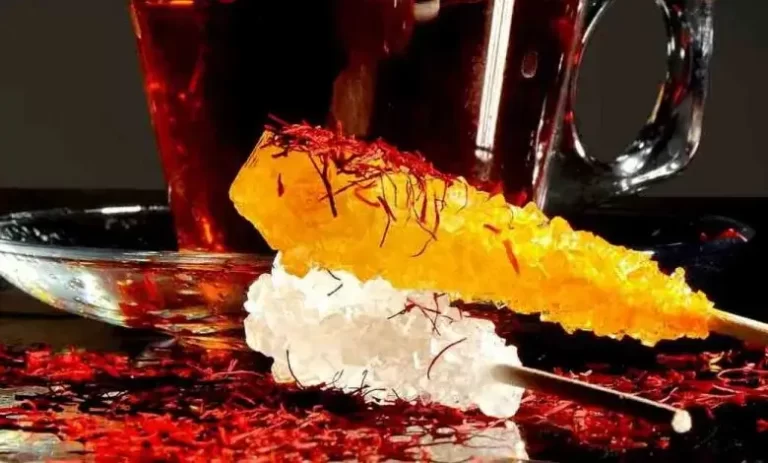 Persian saffron rock candy