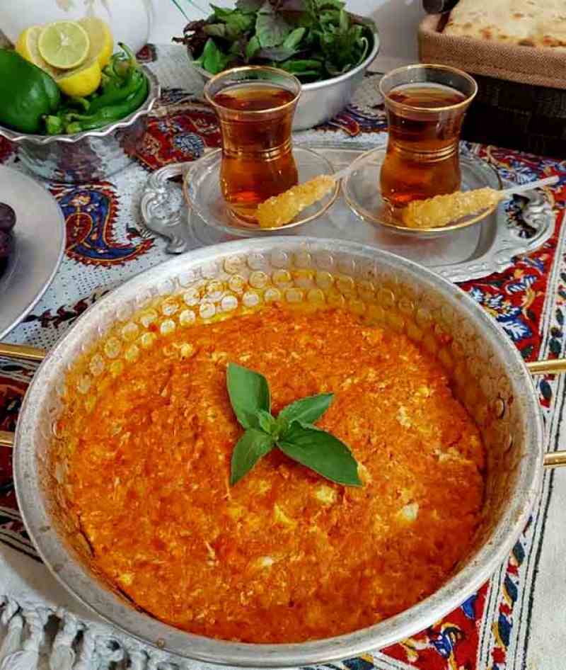 Persian Cafe omlette ready for serve