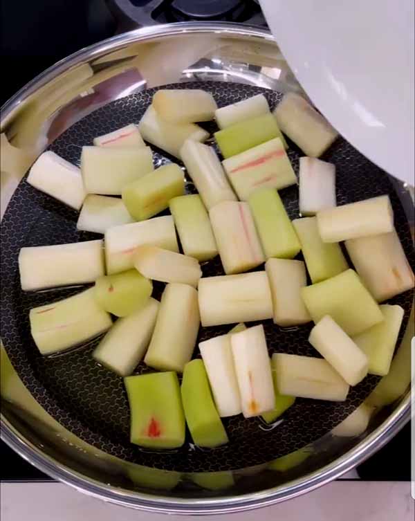 Roast rhubarb
