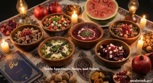 Yalda Appetizers, Soups, and Salads