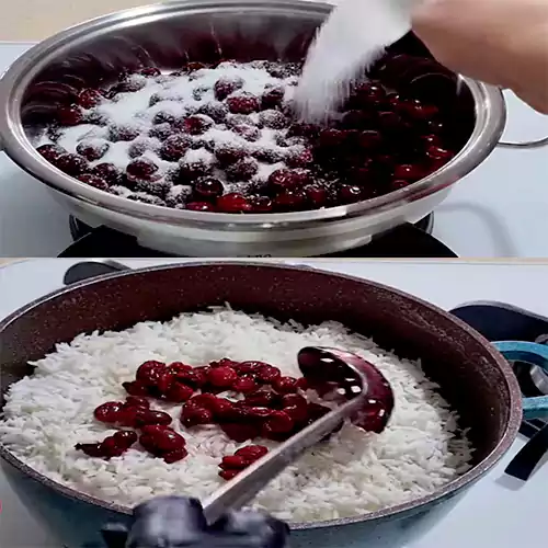 frying sour cherries