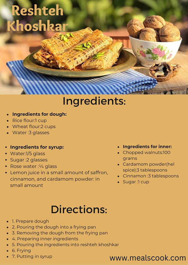 reshteh khoshkar recipe info