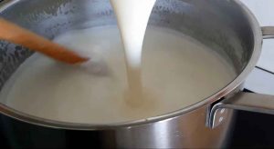 add the yogurt to the milk