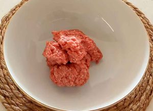 minced meat and a grated onion for persian stuffed onions