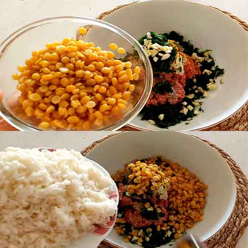 prepare inner ingredients for persian stuffed onions