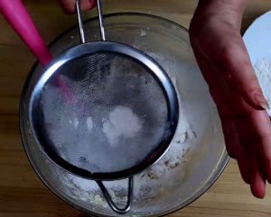 sift the flour