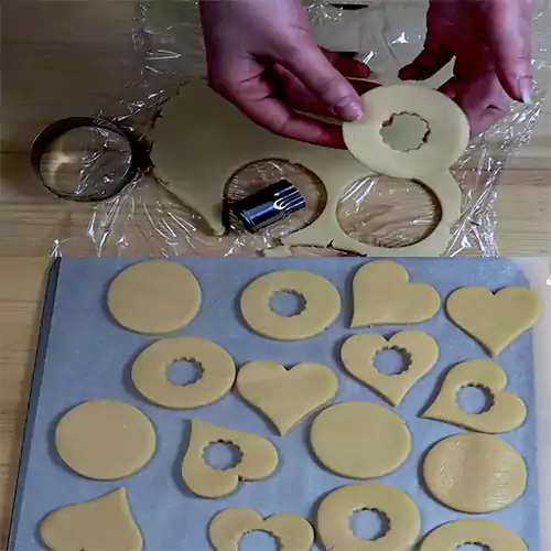 transfer the dough to the grease proof paper