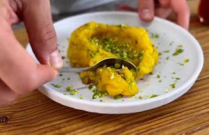 milk halva with saffron