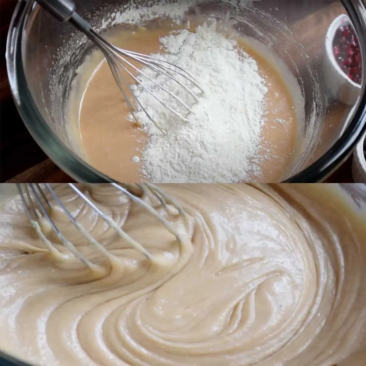 Combine wet and dry ingredients: for Aanar