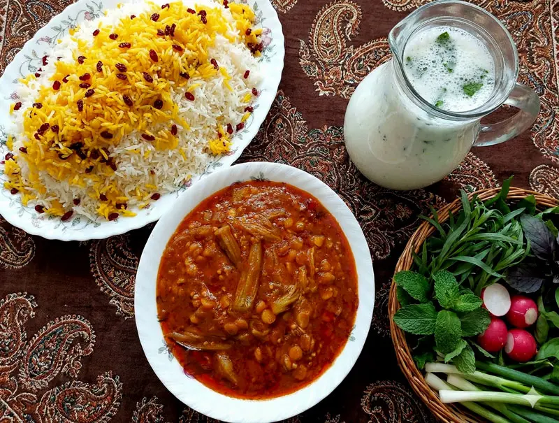 Serving Suggestion Khoreh Bamieh Vegan