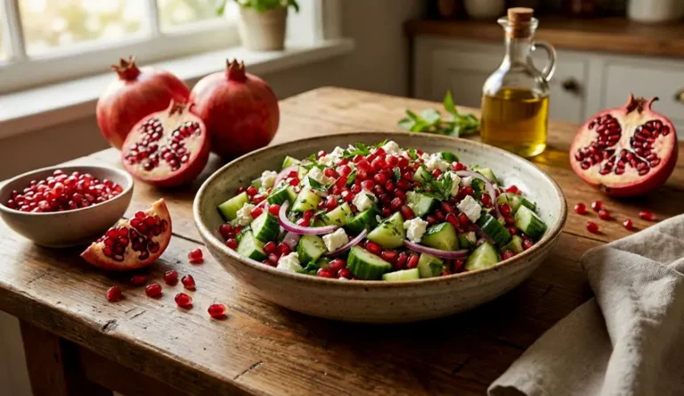 Salad Anar o Khiar Persian Pomegranate and Cucumber Salad