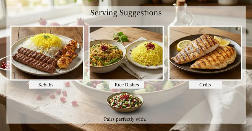 Best suggestion for serving with salad anar o khiar