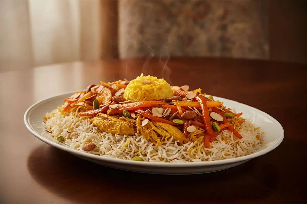Shirin polo with chicken